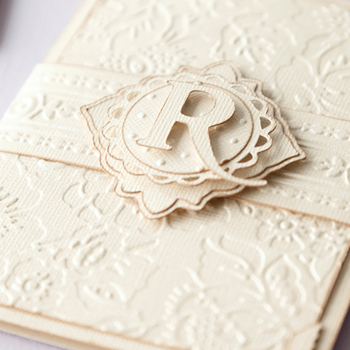 die cut design on the fron of a journal