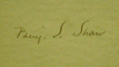 signature of Benjamin S. Shaw