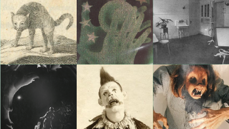 collage of six spooky photographs