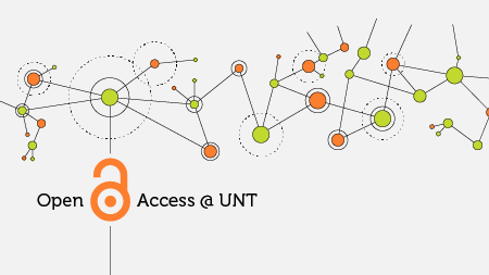 connected green and orange circles and lines with Open Access logo