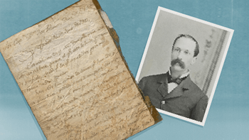 Manuscript and Historical Photograph of a man