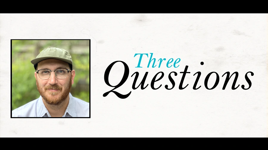 photograph of Jason Reed; Three Questions