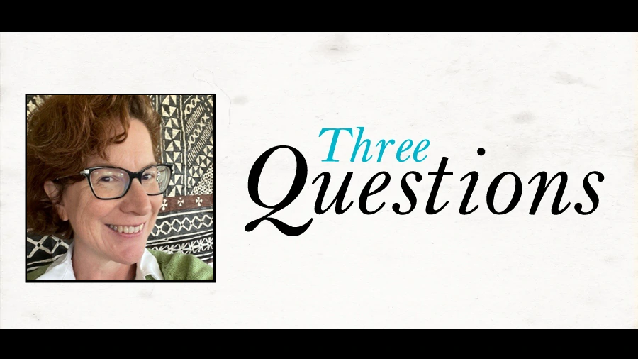 photograph of Amy E. Earhart; Three Questions