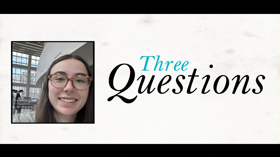 photograph of Holly Harris; Three Questions