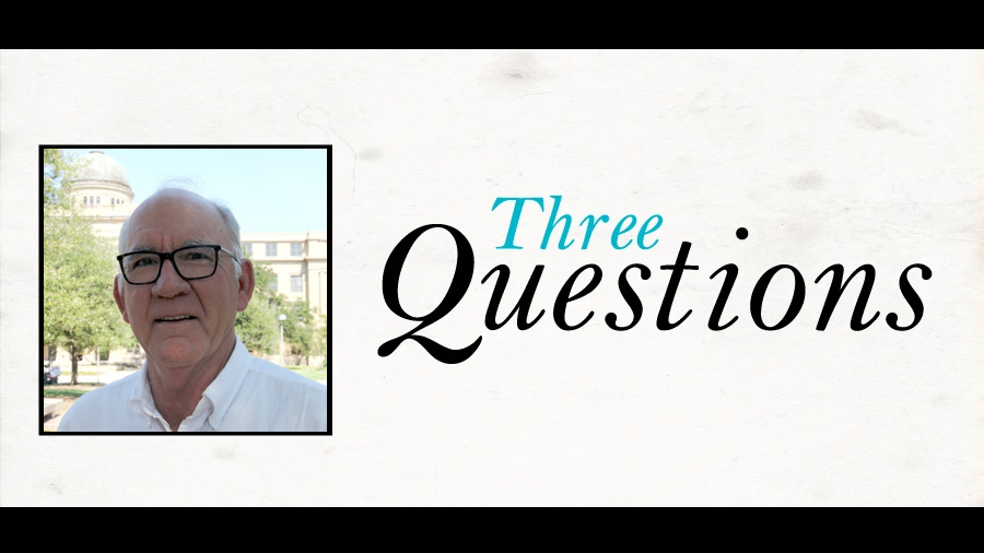 photograph of Walter D. Kamphoefner; Three Questions