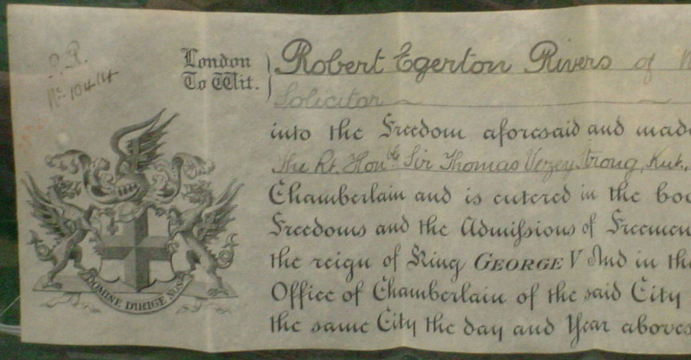 Detail view of the 1911 Freedom.